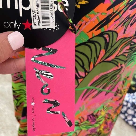 Impulse Neon Strapless Dress Size 4 New Tropical Resort Vacation Summer - Picture 3 of 3